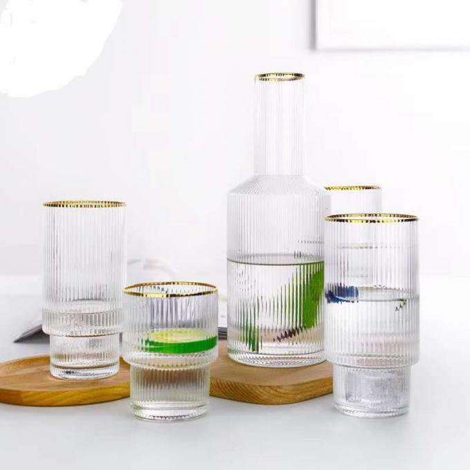 Dunne Muur 7cm de Optische Strepen van Drinking Glasses With van de