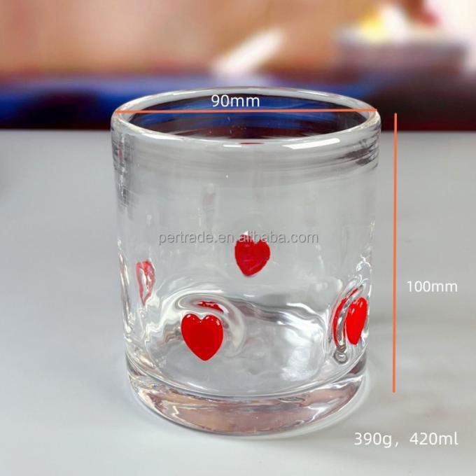 Confetti Decoratief DOF Glas Handgemaakt Kristal Tumbler Water Glassen Mexico Rock Glasbeker voor trouwfeest cadeau 5