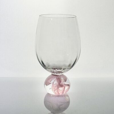 High Clarity Pink Cloud Crystal Wine Glass Set Designed for in Restaurants Bars and Wine Tasting Events Offering Superior Presentation