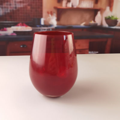 Lead Free Stemless Crystal Wine Glass Handblown 550ml