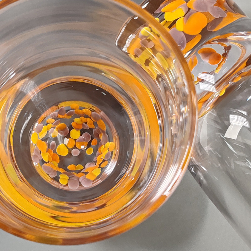 kwaliteit Crystal Glass Handmade Confetti Decoratief DOF Glas Tumbler Waterglassen Mexico Rock Glasbeker Bruiloftsfeest Geschenkwijn fabriek