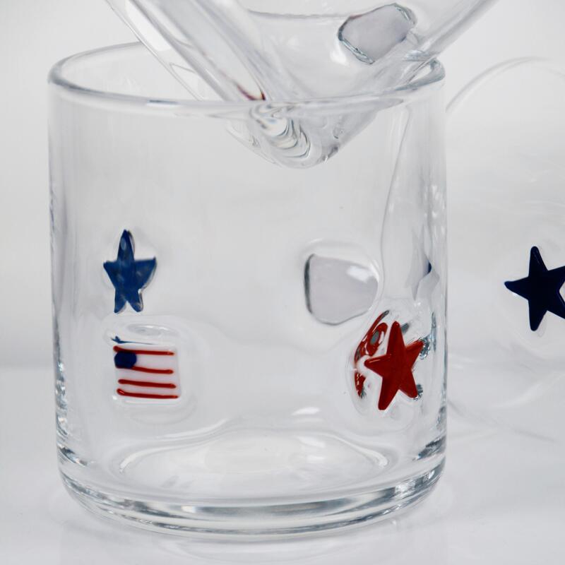 kwaliteit Handgeblazen patriottisch ontwerp icoonglas met een capaciteit van 400 ml - Duidelijke tumbler voor whisky en cocktails fabriek