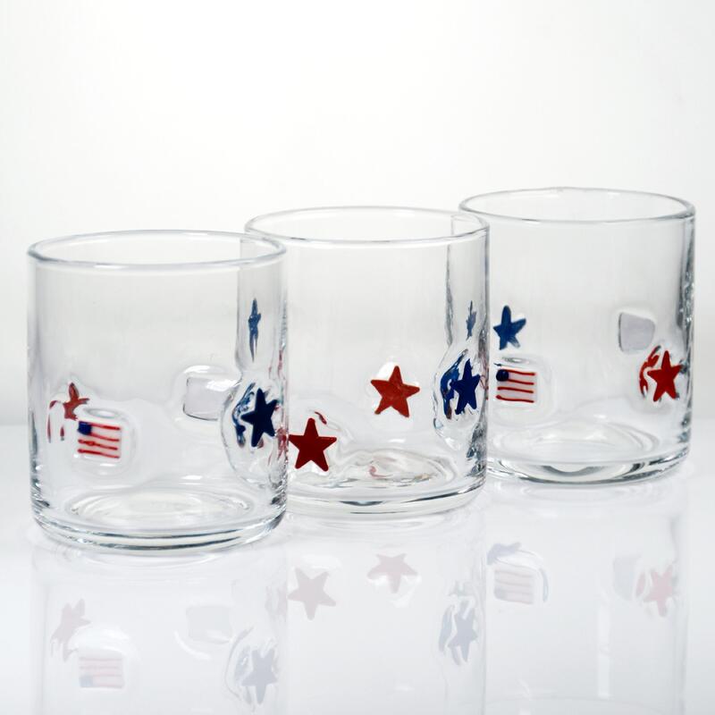 kwaliteit Handgeblazen patriottisch ontwerp icoonglas met een capaciteit van 400 ml - Duidelijke tumbler voor whisky en cocktails fabriek