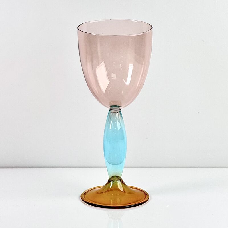 Kwaliteit Hand-Blown Gradient Color Borosilicate Wine Glasses, Multi-Color Artistic Stem Goblets for Wine, Cocktail, Home Bar & Party Decor fabriek