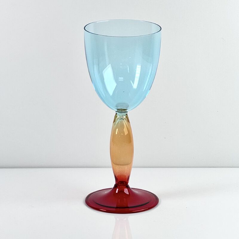 Kwaliteit Hand-Blown Gradient Color Borosilicate Wine Glasses, Multi-Color Artistic Stem Goblets for Wine, Cocktail, Home Bar & Party Decor fabriek