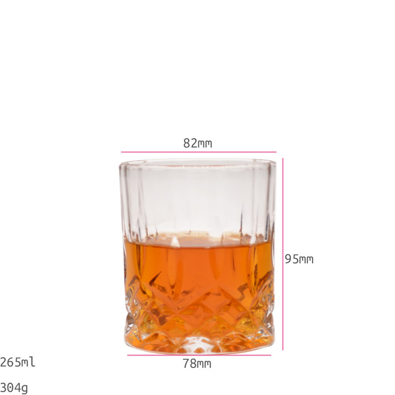 kwaliteit Oud-fashioned loodvrije, geïmprimeerde 10 oz whisky glazen, whisky proefglasjes. fabriek
