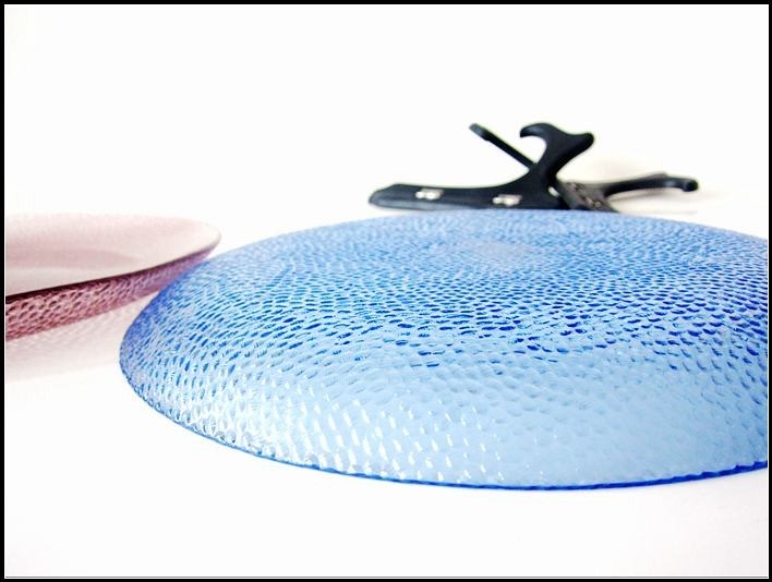 kwaliteit 10 inch transparante rand tint kleur glas oplaadplaten fabriek