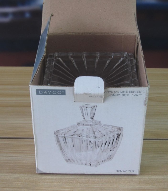 kwaliteit Vierkante optische strepen Glasopslagpotten voor snoep fabriek