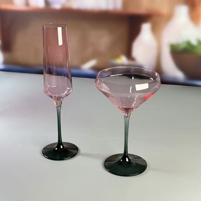 kwaliteit Hand-blow Kleur Gradient Wijnglas Set Hoogwaardige kristalwijnglas voor cadeau voor onkruid fabriek