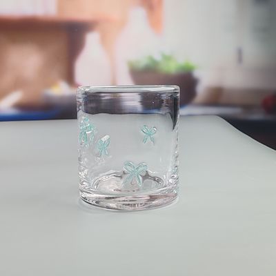 kwaliteit 14oz Valentijnsdag Decoratieve DOF Glas Bowknot Water Tumbler Glassen Mexico Icon Rock Glasbeker voor trouwfeest cadeau fabriek