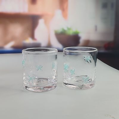 kwaliteit 14oz Valentijnsdag Decoratieve DOF Glas Bowknot Water Tumbler Glassen Mexico Icon Rock Glasbeker voor trouwfeest cadeau fabriek