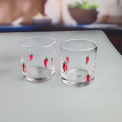 kwaliteit 14oz Chili Decorative DOF Glas Hartvorm Water Tumbler Glassen Mexico Rock Glasbeker voor bruiloft feest cadeau fabriek