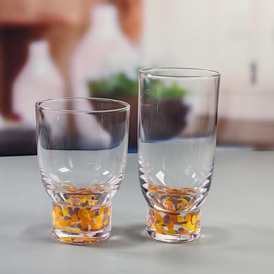 kwaliteit Crystal Glass Handmade Confetti Decoratief DOF Glas Tumbler Waterglassen Mexico Rock Glasbeker Bruiloftsfeest Geschenkwijn fabriek