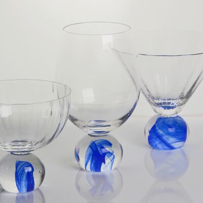 kwaliteit Elegant blauw wolk kristal wijn glas set ideaal voor restaurants hotels bars en horeca diensten Biedt superieure helderheid en stijl fabriek