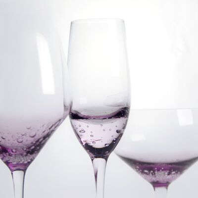 kwaliteit Lavendel bubbel kristal wijn glas handgeblazen met gradiënt tint en delicate gevangen bubbels combineren elegantie met duurzaamheid fabriek