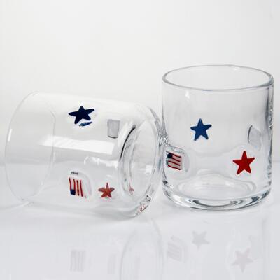 kwaliteit Handgeblazen patriottisch ontwerp icoonglas met een capaciteit van 400 ml - Duidelijke tumbler voor whisky en cocktails fabriek