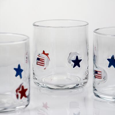 kwaliteit Handgeblazen patriottisch ontwerp icoonglas met een capaciteit van 400 ml - Duidelijke tumbler voor whisky en cocktails fabriek