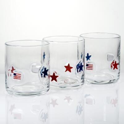 kwaliteit Handgeblazen patriottisch ontwerp icoonglas met een capaciteit van 400 ml - Duidelijke tumbler voor whisky en cocktails fabriek