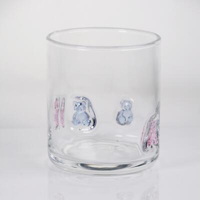 kwaliteit Handgeblazen Gummy Bear Icon Glas, 400 ml heldere tumbler met schattige kleurrijke beer, leuk Whiskey Juice Glas voor kinderen volwassenen, schattig Barware cadeau fabriek