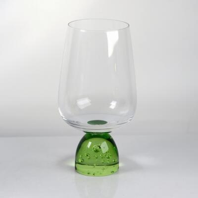 kwaliteit Handgemaakte kristallen glasbeker met een bubbelbasis en loodvrij glas voor elegant eten fabriek