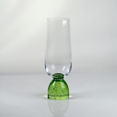 kwaliteit Handgemaakte kristallen glasbeker met een bubbelbasis en loodvrij glas voor elegant eten fabriek