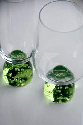 kwaliteit Handgemaakte kristallen glasbeker met een bubbelbasis en loodvrij glas voor elegant eten fabriek