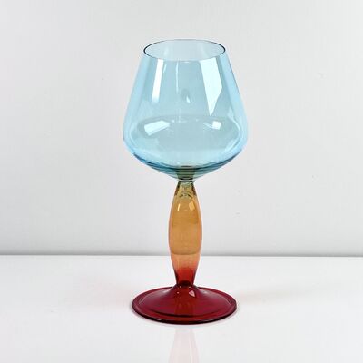 Kwaliteit Hand-Blown Gradient Color Borosilicate Wine Glasses, Multi-Color Artistic Stem Goblets for Wine, Cocktail, Home Bar & Party Decor fabriek