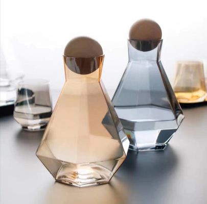 kwaliteit Diamant Geometrische Goud Rimpel Kristal Glas Tumblers, Glas Drinkbeker fabriek