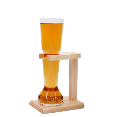 kwaliteit Craft Beer Glassen met houten stand fabriek