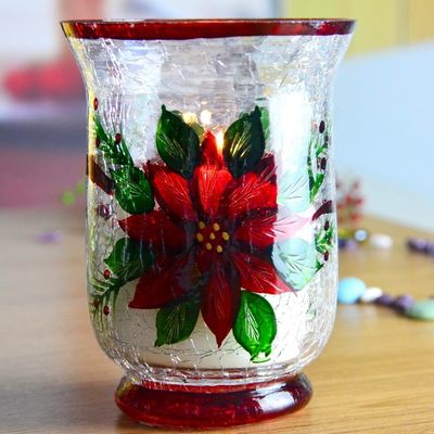 kwaliteit Ice Crack Classic American Glass Hurricane Kaarshouder fabriek