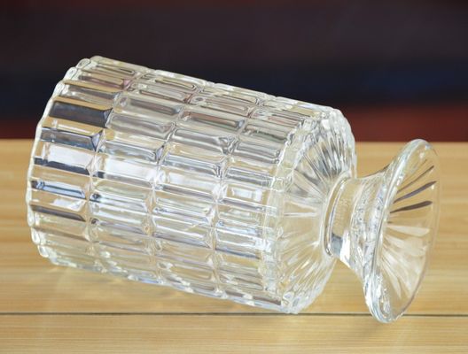 kwaliteit Heavy Duty Foot Pillar glazen kaarshouders, heldere glazen kaarshouders als bloemenvaas fabriek