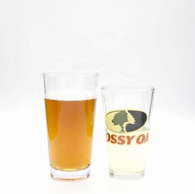 kwaliteit Grote reus 20 oz pint Craft Bierglazen met kleur decal fabriek