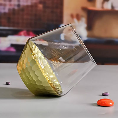 kwaliteit 400 ml handgesneden goud honingraat kristalwijn glazen fabriek