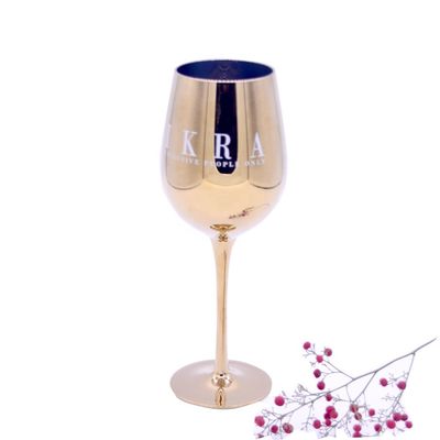 kwaliteit Goud bekleed 16oz kristal wijnglas met decal logo als cadeau fabriek