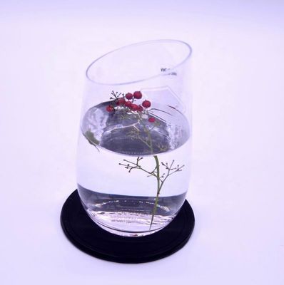 kwaliteit Bovenkant van Crystal Wine Glass With Angle van de schuine rand de Schuine Rand Stemless fabriek