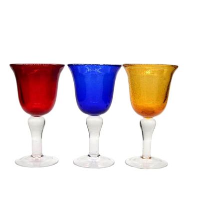 kwaliteit Mexicaanse de Bellendrinkbeker Crystal Wine Glass van de Handblown Stevige Kleur fabriek