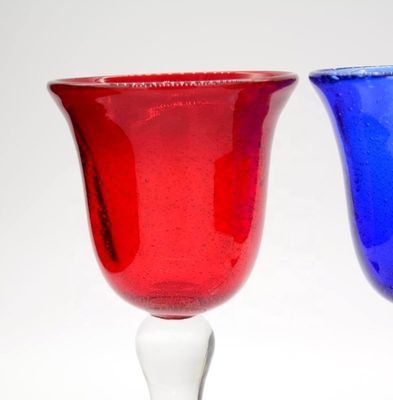 kwaliteit Mexicaanse de Bellendrinkbeker Crystal Wine Glass van de Handblown Stevige Kleur fabriek