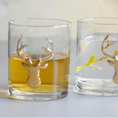 kwaliteit Decoratief rond gepersonaliseerd whisky glas voor Kerstmis fabriek