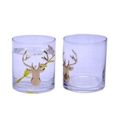 kwaliteit Decoratief rond gepersonaliseerd whisky glas voor Kerstmis fabriek