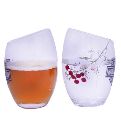 kwaliteit Hoekige top 10oz handgemaakte whiskey glas met kleur logo print fabriek