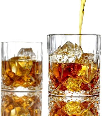 kwaliteit Oud-fashioned loodvrije, geïmprimeerde 10 oz whisky glazen, whisky proefglasjes. fabriek
