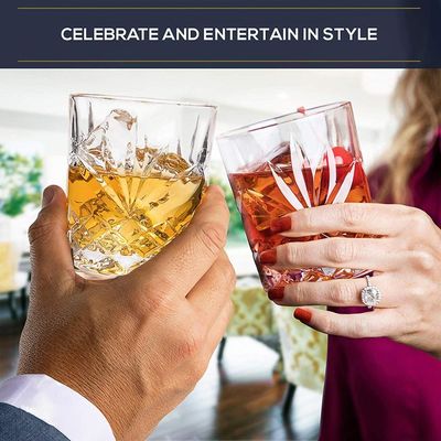 kwaliteit Oud-fashioned loodvrije, geïmprimeerde 10 oz whisky glazen, whisky proefglasjes. fabriek