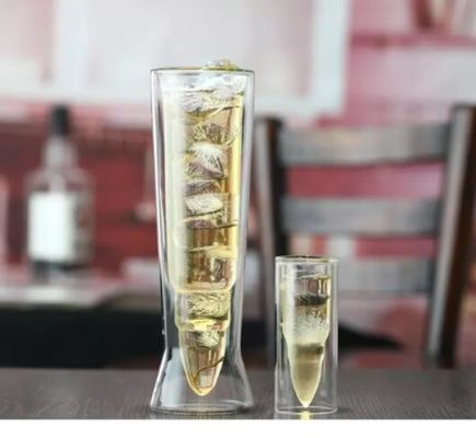 kwaliteit Glanzige dubbelwand 45 ml unieke glazen fabriek