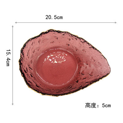kwaliteit Onregelmatig gevormde geladerplaten van gekleurd, creatief glas fabriek
