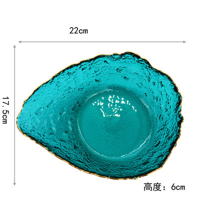 kwaliteit Onregelmatig gevormde geladerplaten van gekleurd, creatief glas fabriek