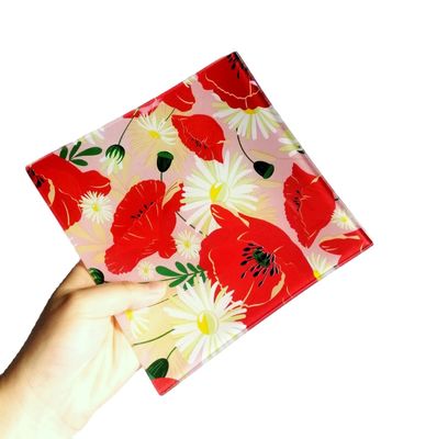 kwaliteit Geraffineerd glas Kleur afgedrukt Vierkante glazen schaal voor thuis fabriek