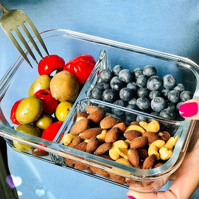 kwaliteit Borosilicaat geperste glazen lunchdozen met sluitluiken fabriek