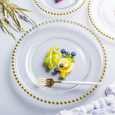 kwaliteit Met goud versierde glasoplaadplaten fabriek