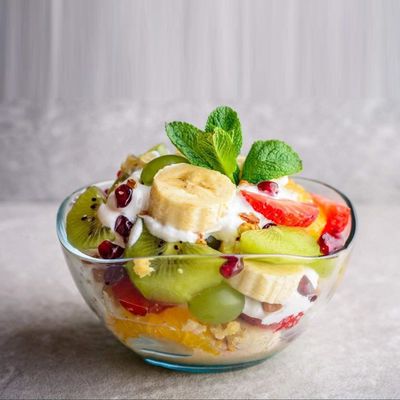 kwaliteit Transparante duurzame golfrand glazen laadplaten, Fruit Salad glazen schaal fabriek