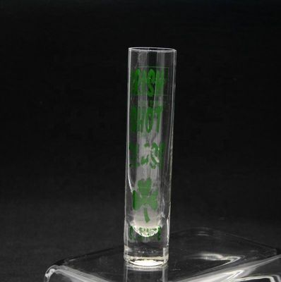 kwaliteit Lange glinsterende kristalcocktailbrillen met kleur decal fabriek